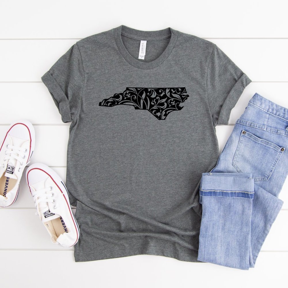 North Carolina graphic design tee shirt